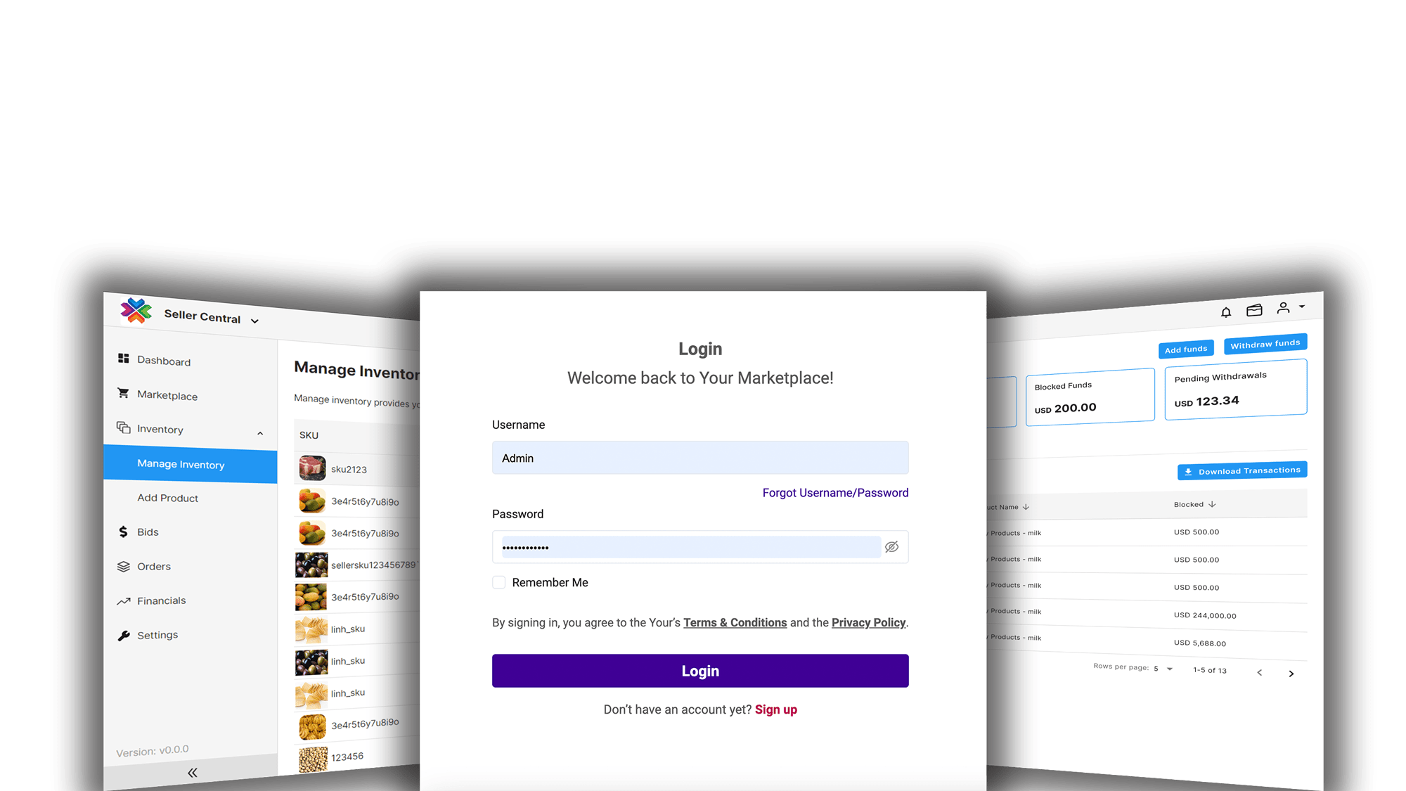 platform screenshots