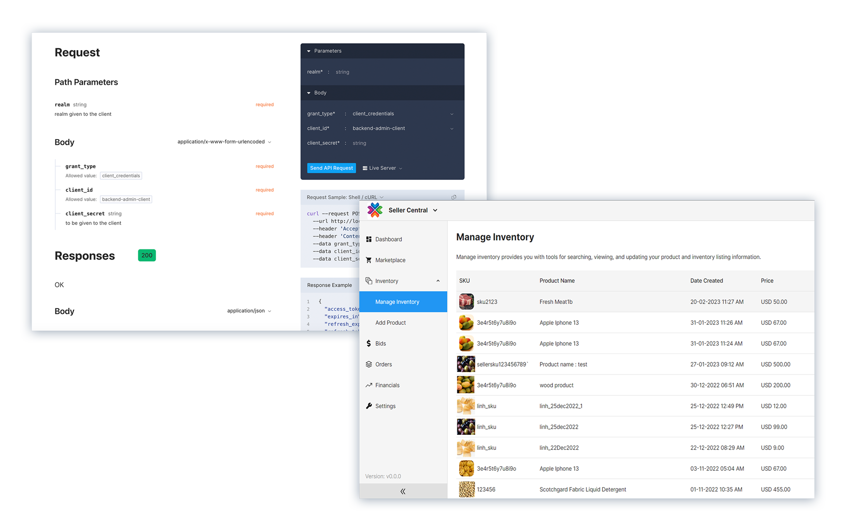 api and platform screenshot